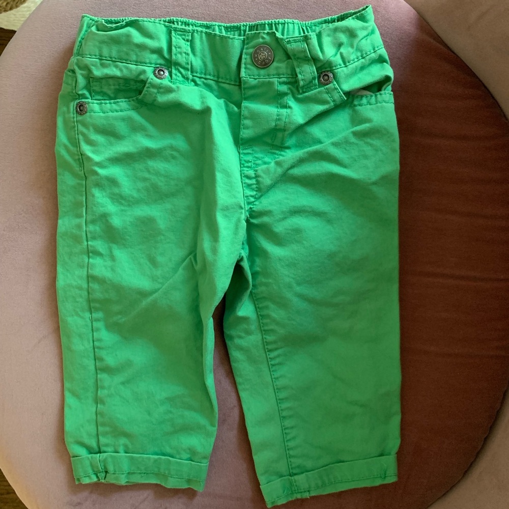 Baby Boy Green Cotton Pants